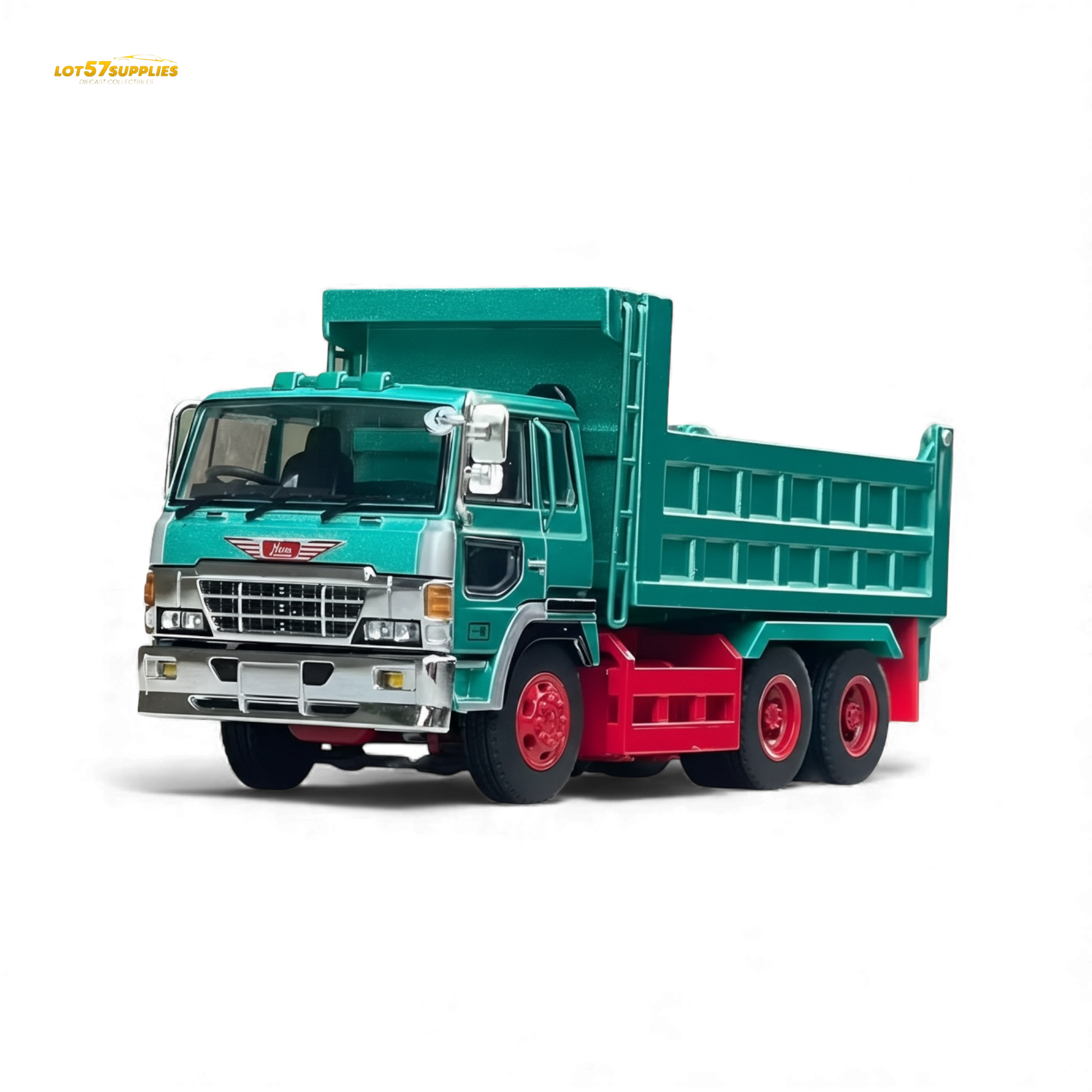 DBGT Hino Super Dolphin Dump Truck Green 1:64 Diecast Model