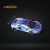 King Model Lambo Aventador LP700-4 LB 1.0 Tron Luminous CHROME BLUE DELUXE 1:64