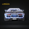 King Model Lambo Aventador LP700-4 LB 1.0 Tron Luminous CHROME BLUE DELUXE 1:64