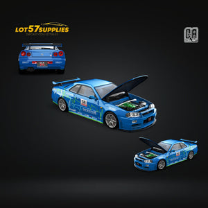 (Pre-Order) Cool Art Skyline R34 Blue #92 Ordinary 1:64