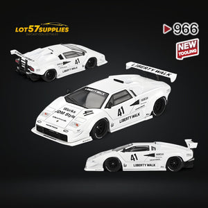 Mini-GT Lamborghini Countach LB-WORKS White 2024 Tokyo Auto Salon 1:64 MGT00966
