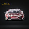 King Model Lambo Aventador LP700-4 LB 1.0 Tron Luminous CHROME RED DELUXE 1:64