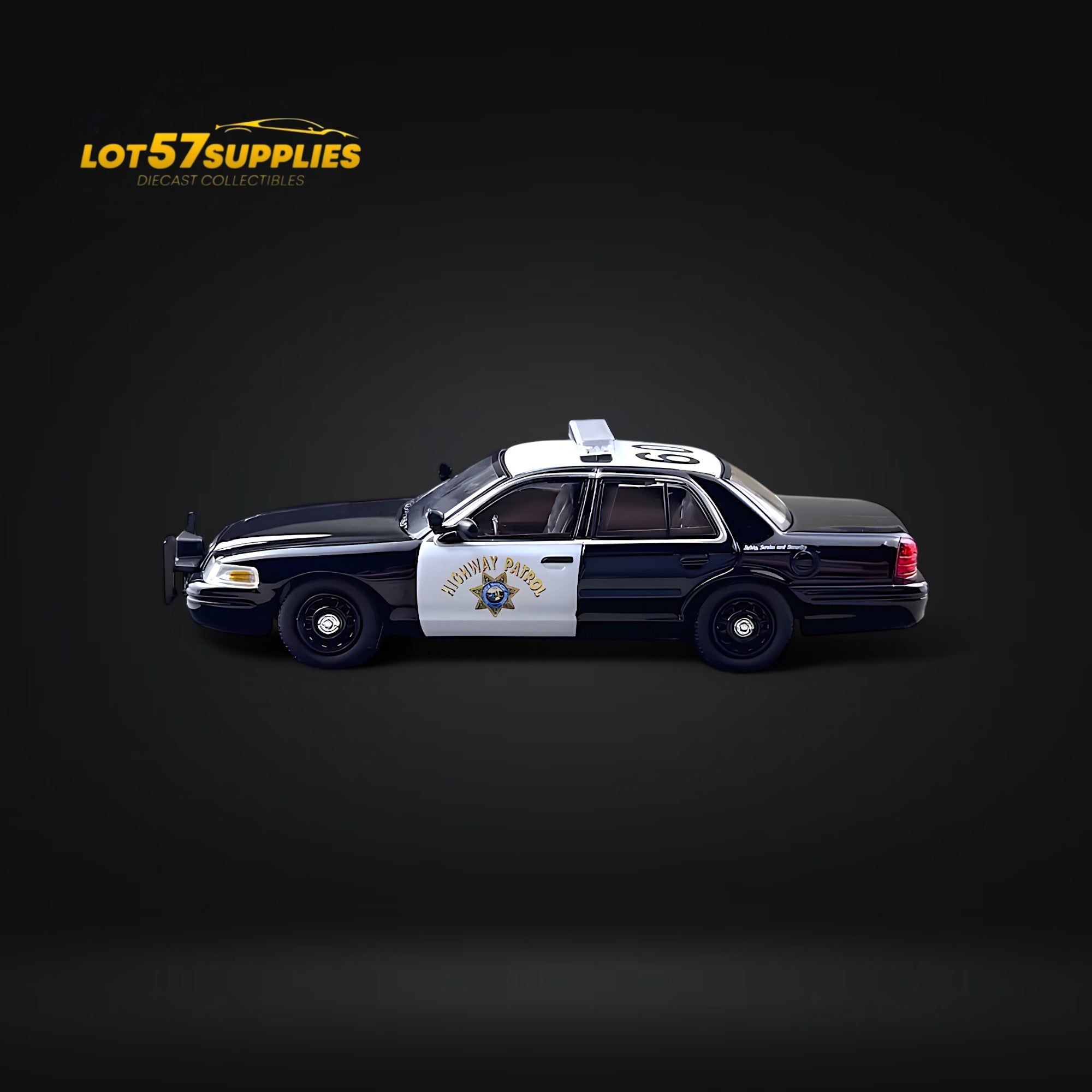 1:64 Ford Crown Victoria Police Car - Rollin | Detailed Diecast Model