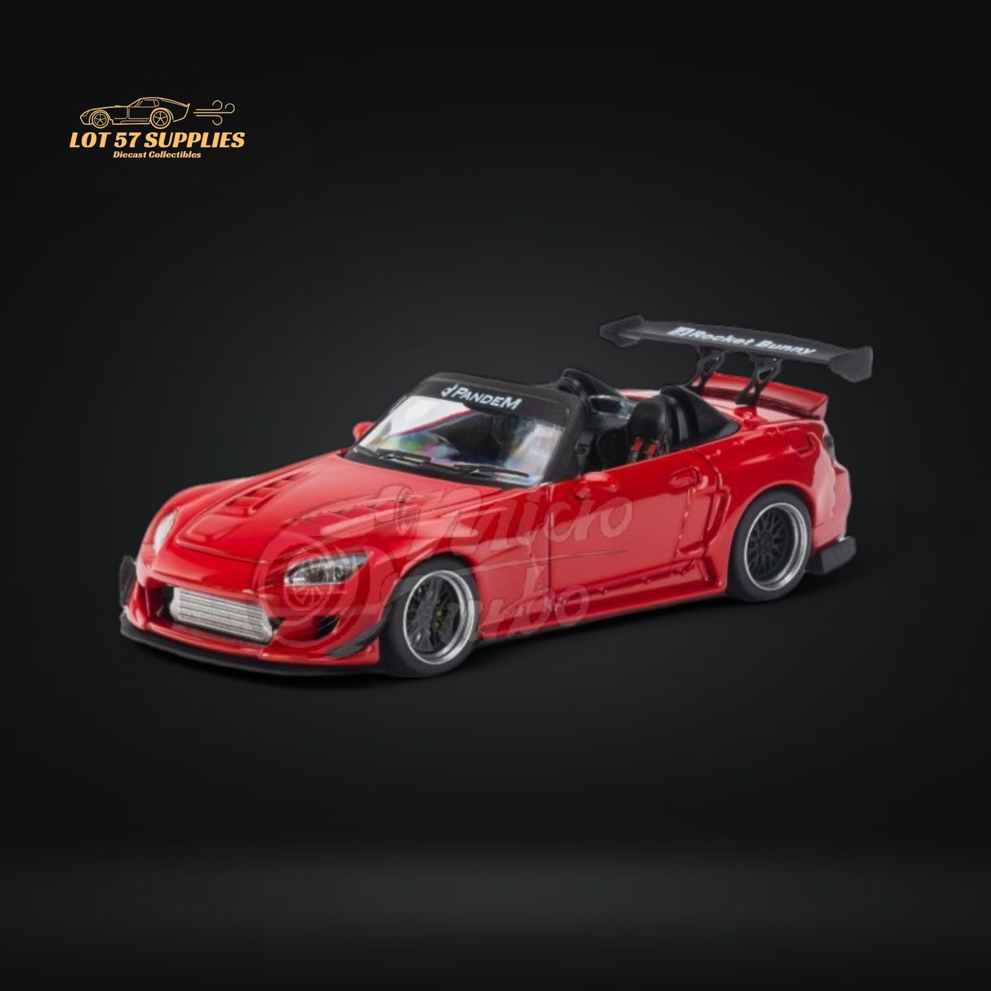 Microturbo Honda S2000 Roadster Pandem Rocket Bunny Aero Kit in Red 1:64