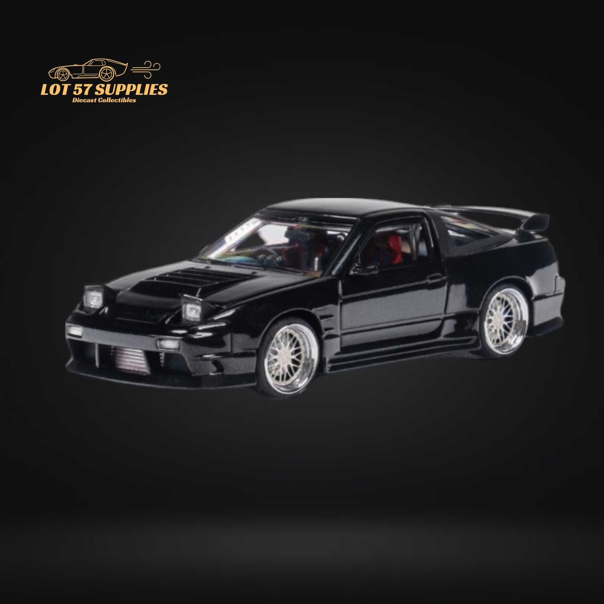 MicroTurbo Custom 180SX Type X Metallic Black 1:64 MT64180SXBLK