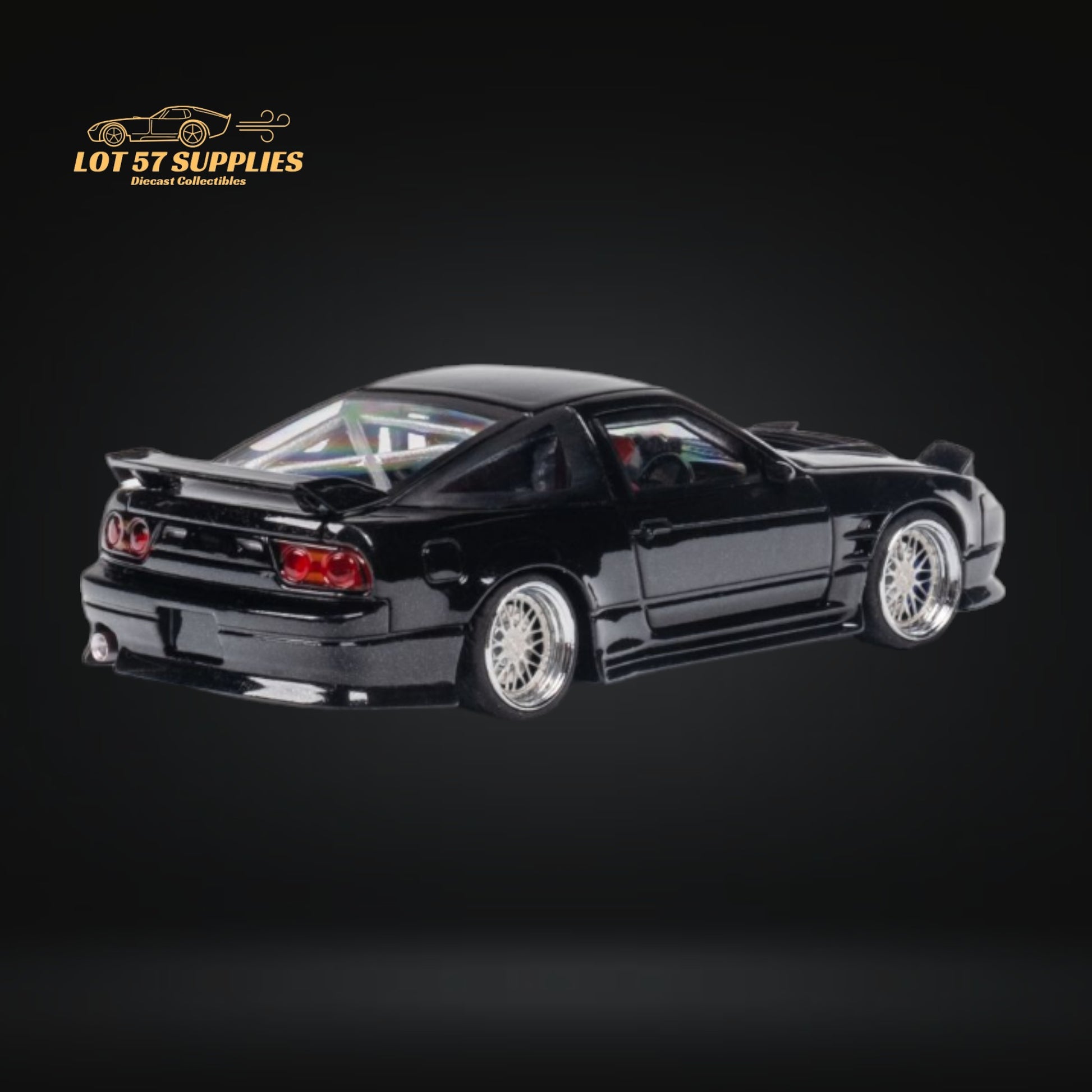 MicroTurbo Custom 180SX Type X Metallic Black 1:64 MT64180SXBLK