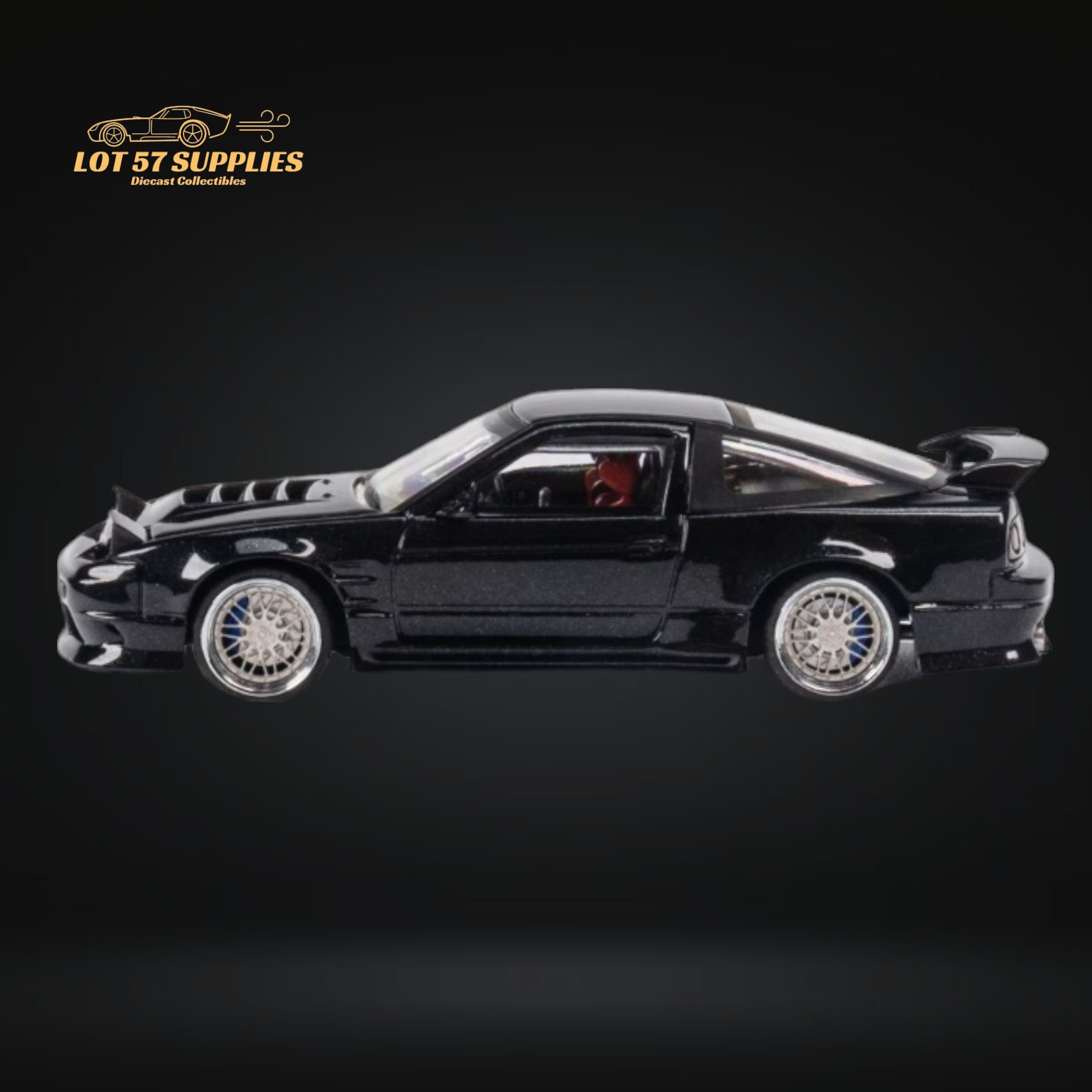 ミニカー 1/64 Microturbo Nissan 180SX type x MicroTurbo Custom 180SX Type X Metallic Black 1:64 MT64180SXBLK