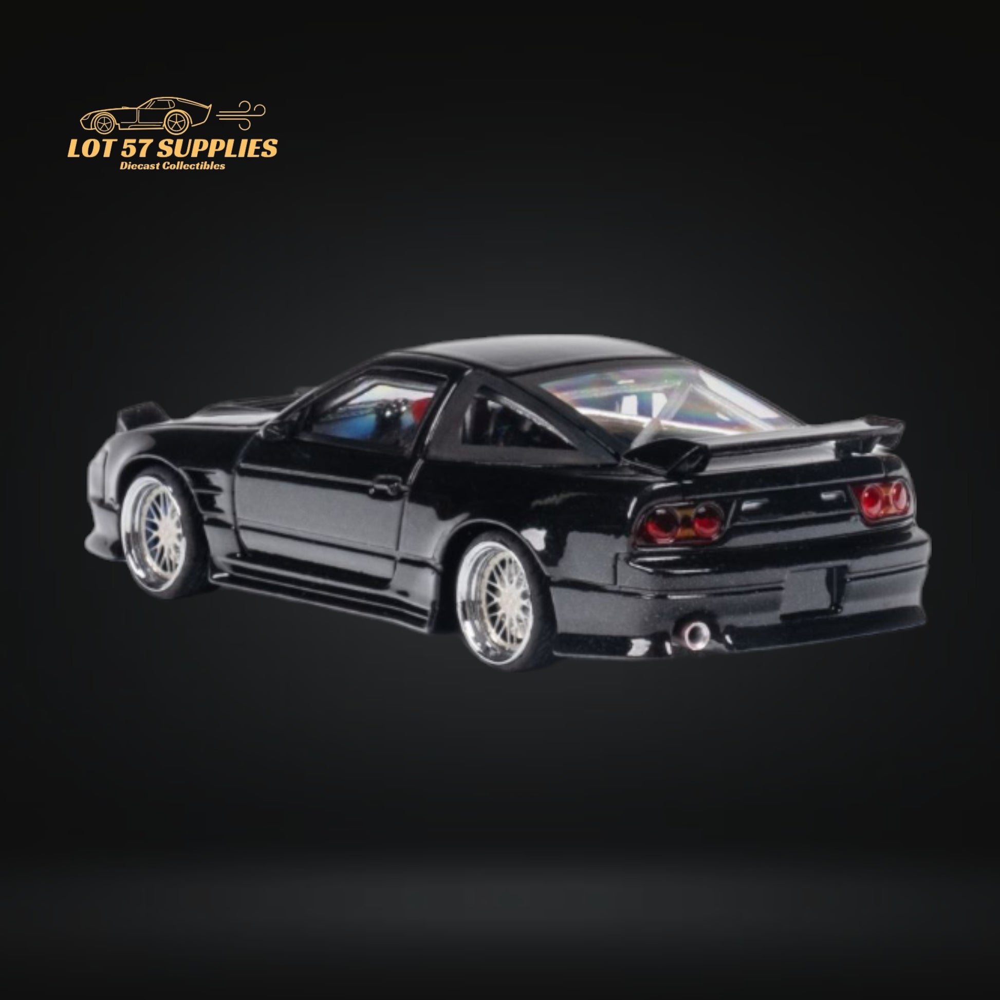 MicroTurbo Custom 180SX Type X Metallic Black 1:64 MT64180SXBLK