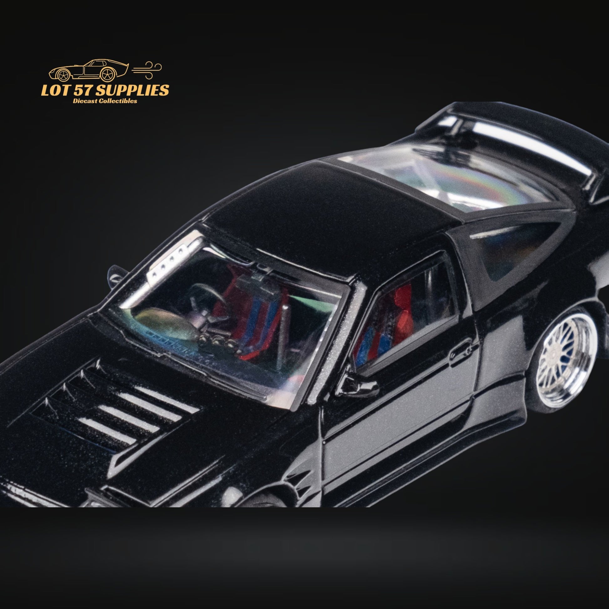 MicroTurbo Custom 180SX Type X Metallic Black 1:64 MT64180SXBLK