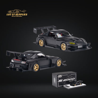 Microturbo Honda S2000 JS Racing Custom in Matte Black 1:64 MT6408A2