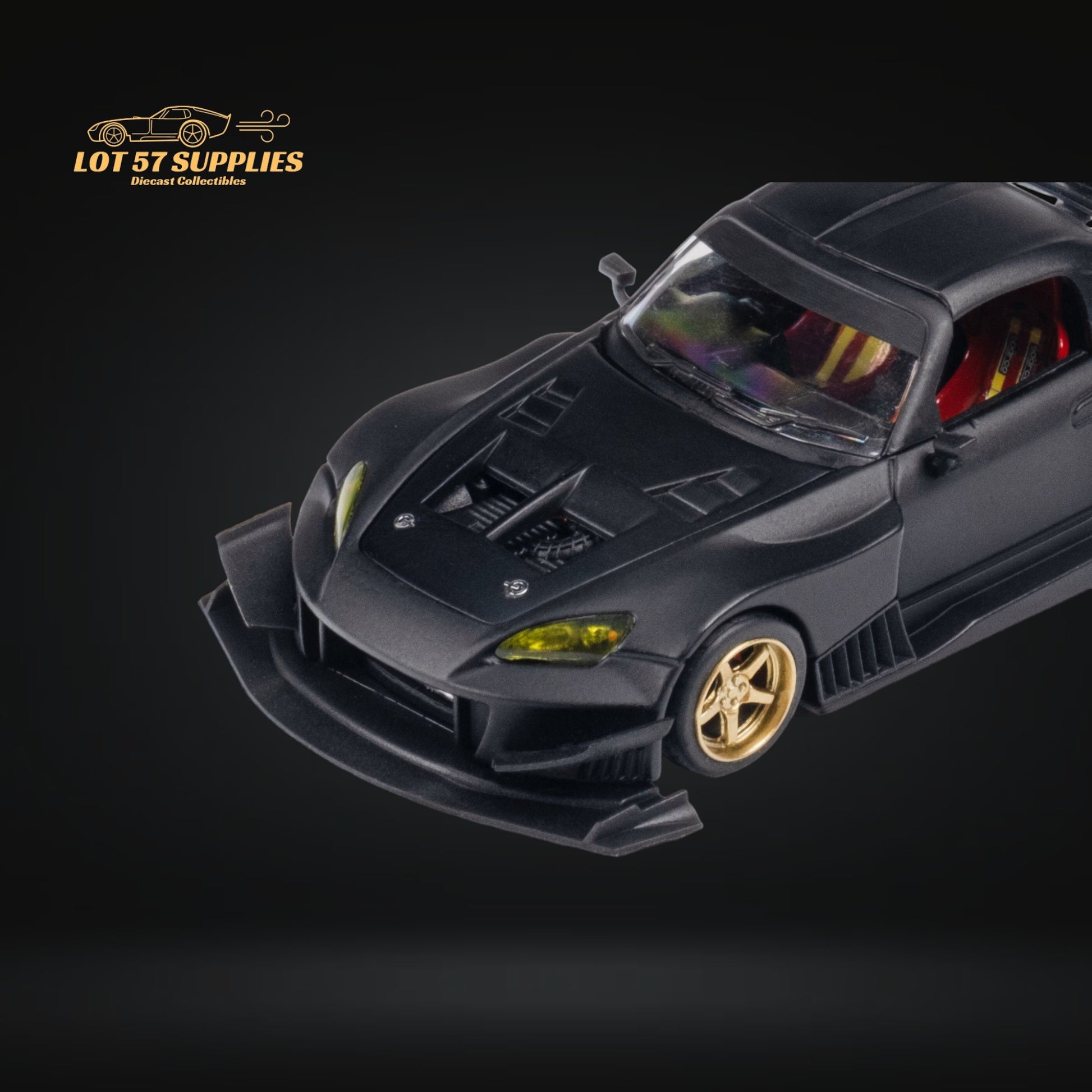 Microturbo Honda S2000 JS Racing Custom in Matte Black 1:64 MT6408A2