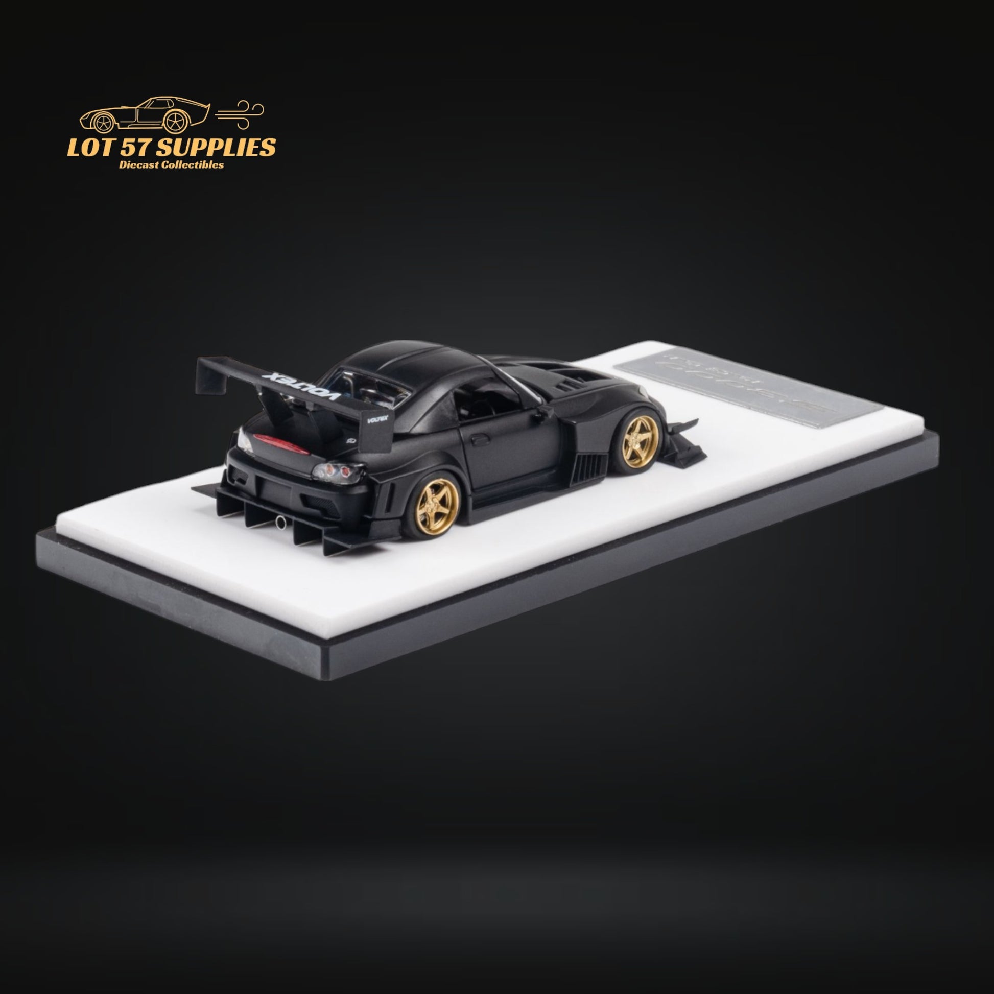 Microturbo Honda S2000 JS Racing Custom in Matte Black 1:64 MT6408A2