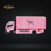 MicroTurbo HINO 300 Custom Box Truck in Pink #43 Livery 1:64 MT6404B5