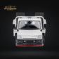 MicroTurbo HINO 300 Custom Flatbed Truck in White 1:64 MT6405A6