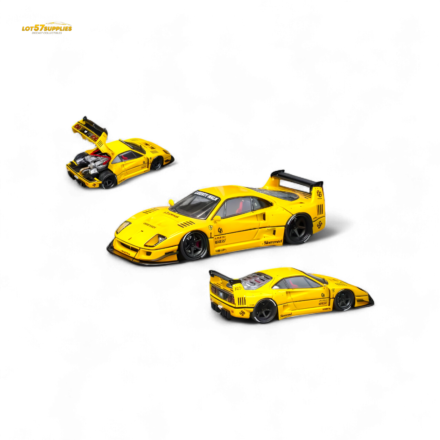Star Model F40 in Yellow Luxury Version - Openable Rear Cover 1:64