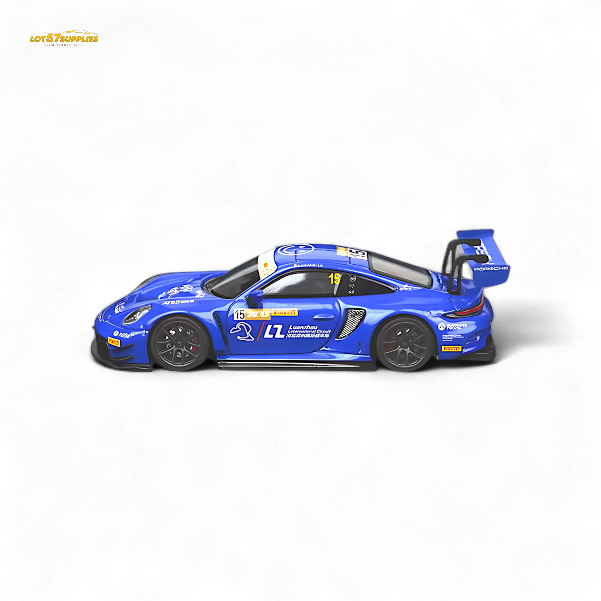 Star Race Porsche 911 GT3 Racing Blue No.15 1:64 Diecast Model