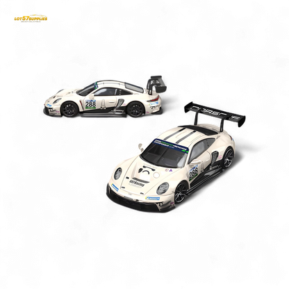 Star Race Porsche 911 GT3 Racing Milky White No.288 Diecast Model