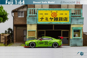 (Pre-Order) Fuji Nissan Skyline GT-R R35 Pandem Rocket Bunny Green-Red / White-Red 1:64