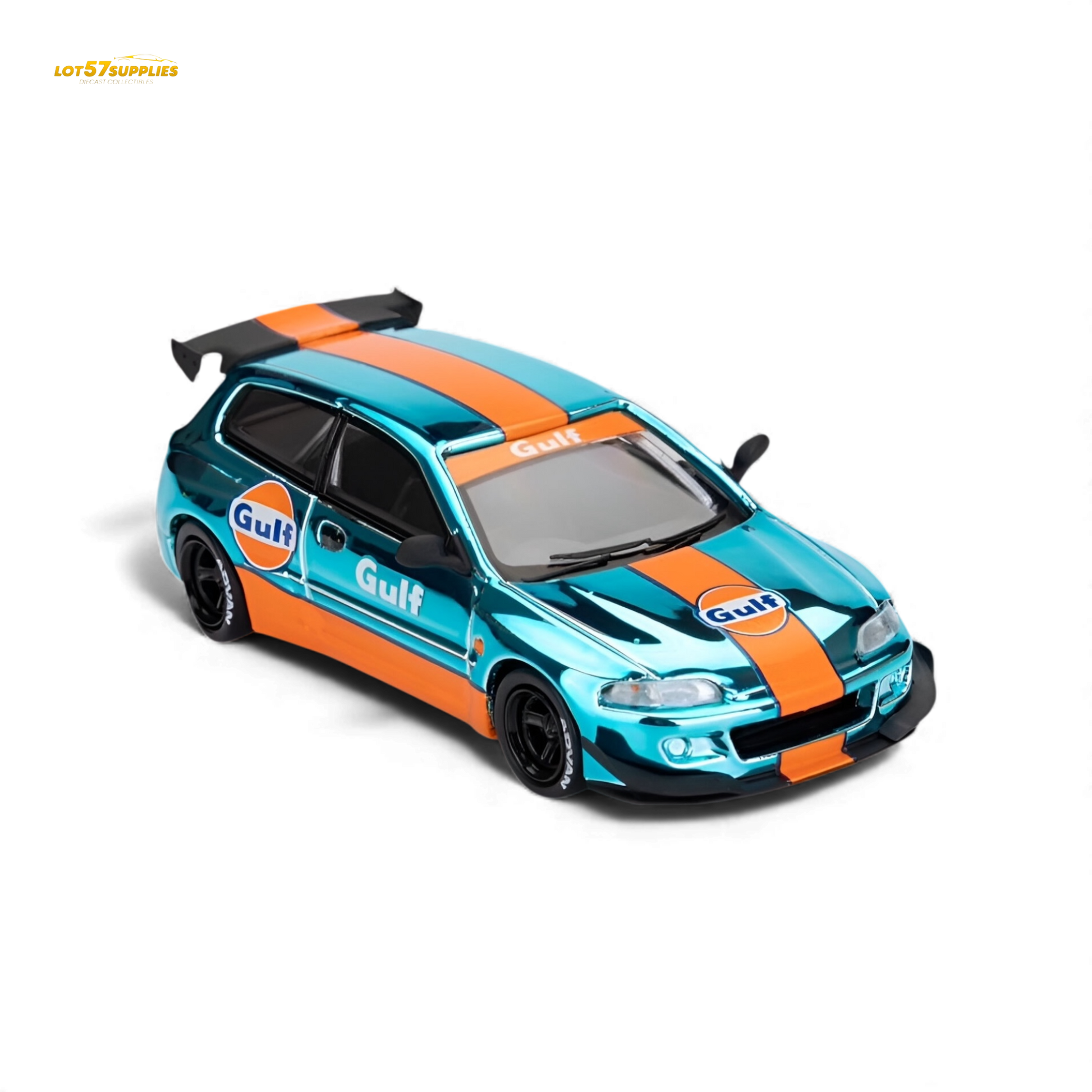 ET Model Honda Civic EG6 Pandem Rocket Bunny Gulf 1:64 Diecast Model