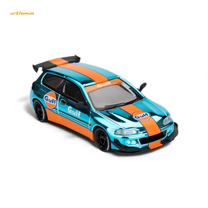 ET Model Honda Civic EG6 Pandem Rocket Bunny Gulf 1:64 Diecast Model