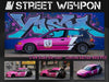 (Pre-Order) Street Weapon Honda Civic EG6 "No Good Racing" Pink 1:64