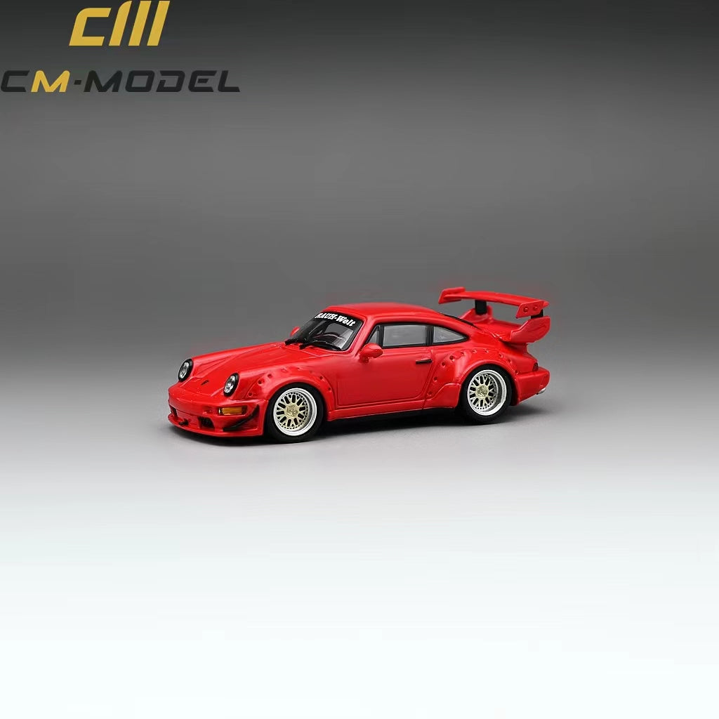 (Pre-Order) CM Model Porsche 964 Widebody in Red 1:64