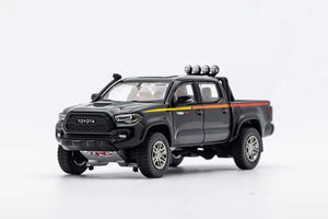 (Pre-Order) GCD Toyota TACOMA Pickup Truck Black Bull Pattern With Granty Spot Lights 1:64