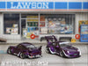 (Pre-Order) Street Weapon Porsche RWB 993 PURPLE ARMY GIRL 1:64