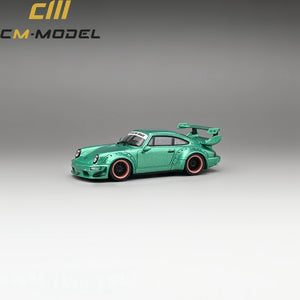 (Pre-Order) CM Model Porsche 964 Widebody Metallic Flash Green 1:64