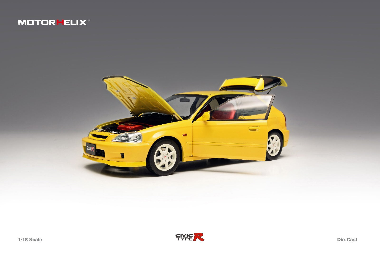 Pre-Order) MOTORHELIX Honda Civic Type-R EK9-120 WHITE / YELLOW