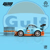 (Pre-Order) GDO x TIMEMICRO Porsche RWB 993 Q Car Gulf Livery with Oil Barrels 1:64