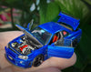(Pre-Order) PGM X ONE MODEL Nissan Skyline R34 Z-TUNE Metallic Blue Fully Openable With Engine Included Standard Base / Luxury Base 1:64 PGM-641002