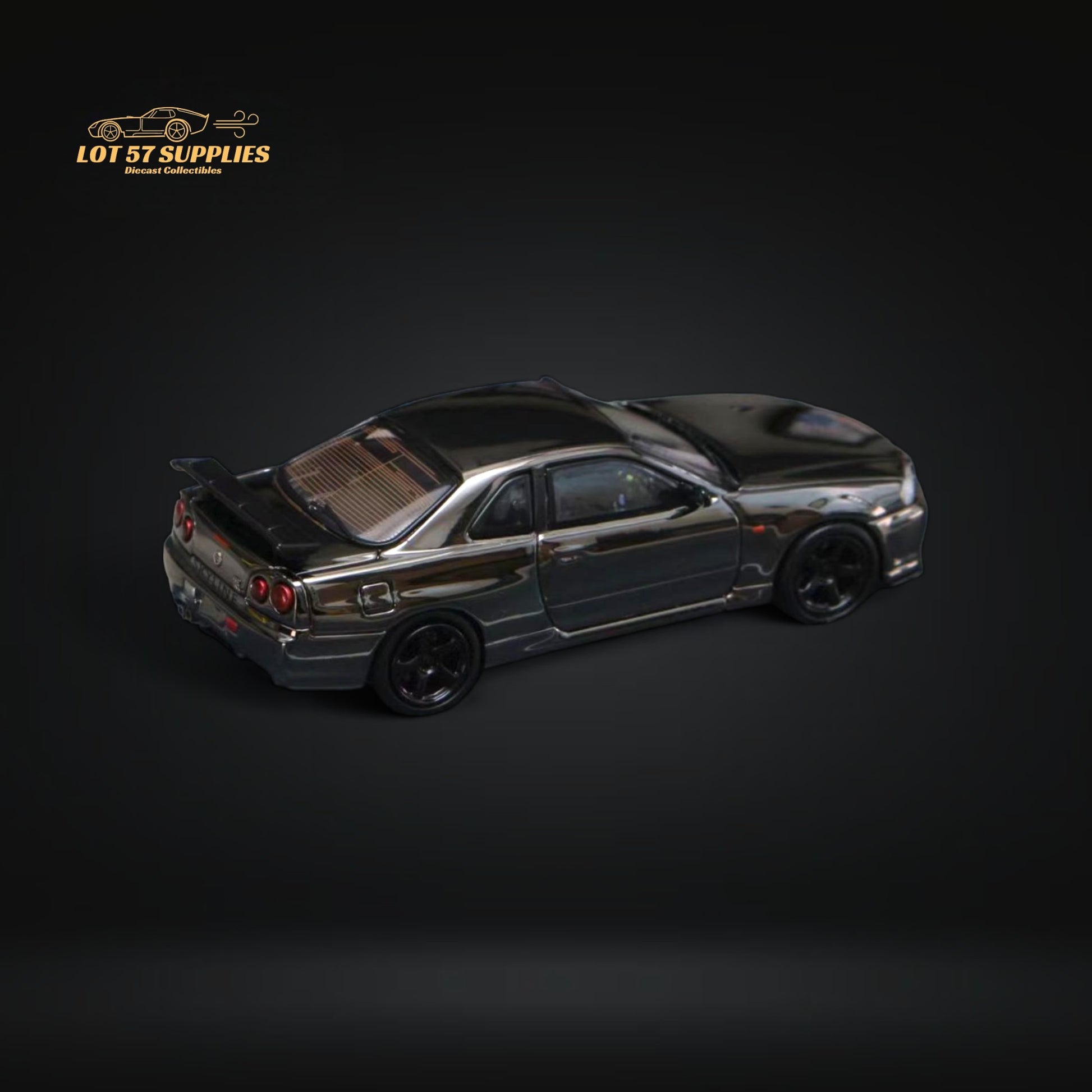 Street Weapon Skyline GTR R34 V-SPEC-II Chrome Plated Limited to 299 Pcs 1:64