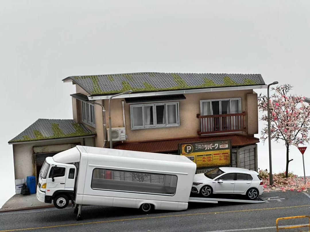 1/64 Unique Model 日野　500 レンジャー　エヴァ　白 Unique Model 1⁄64 Hino 500 HINO Ranger HKS Double Decker Bridge