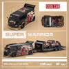 (Pre-Order) Cool Car RWB T1 Van & VW BEETLE TARGA With Trailer in SUPER WARRIOR Livery 1:64