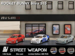 (Pre-Order) Street Weapon Nissan Silvia S15 Rocket Bunny BLUE WHITE / RED / CEMENT GREY 1:64