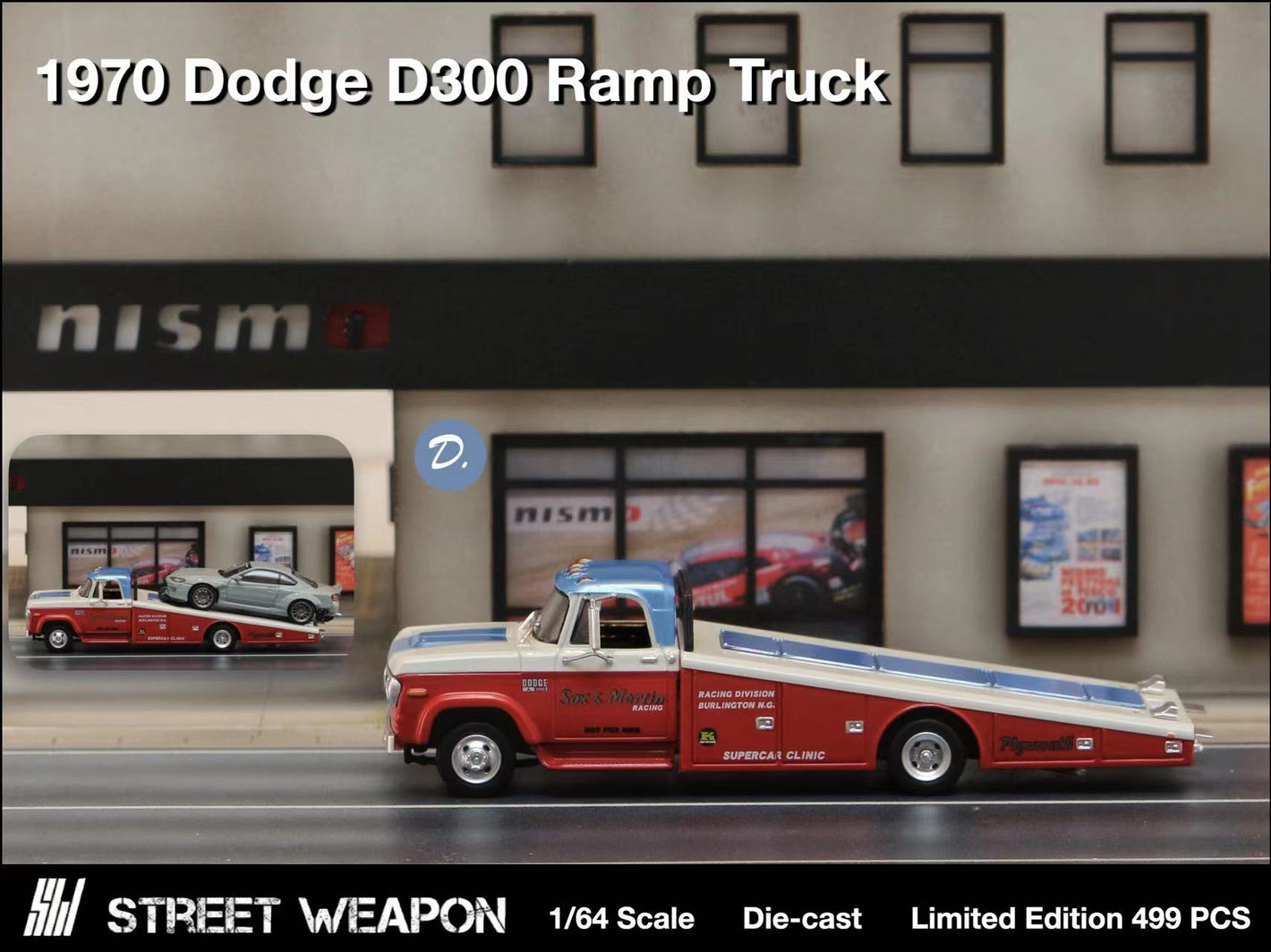 (Pre-Order) Street Weapon 1970 Dodge D-300 Ramp Truck 1:64