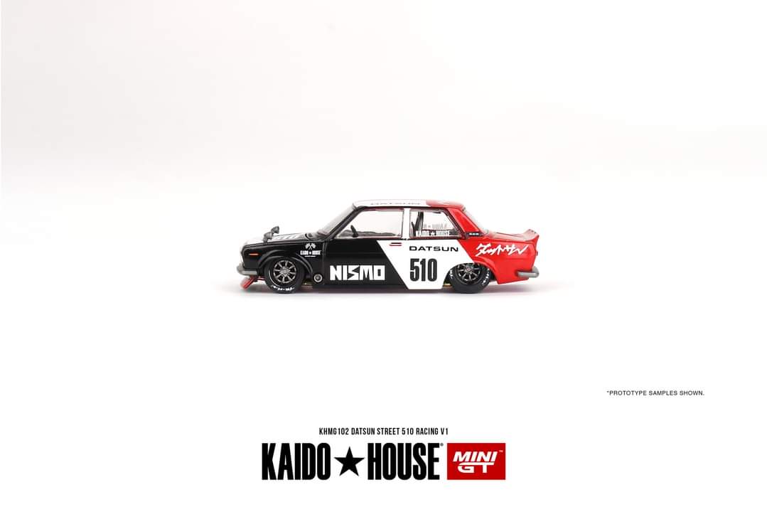 (Pre-Order) Mini GT x Kaido House Datsun KAIDO 510 Sedan Racing V1 1:64 KHMG102