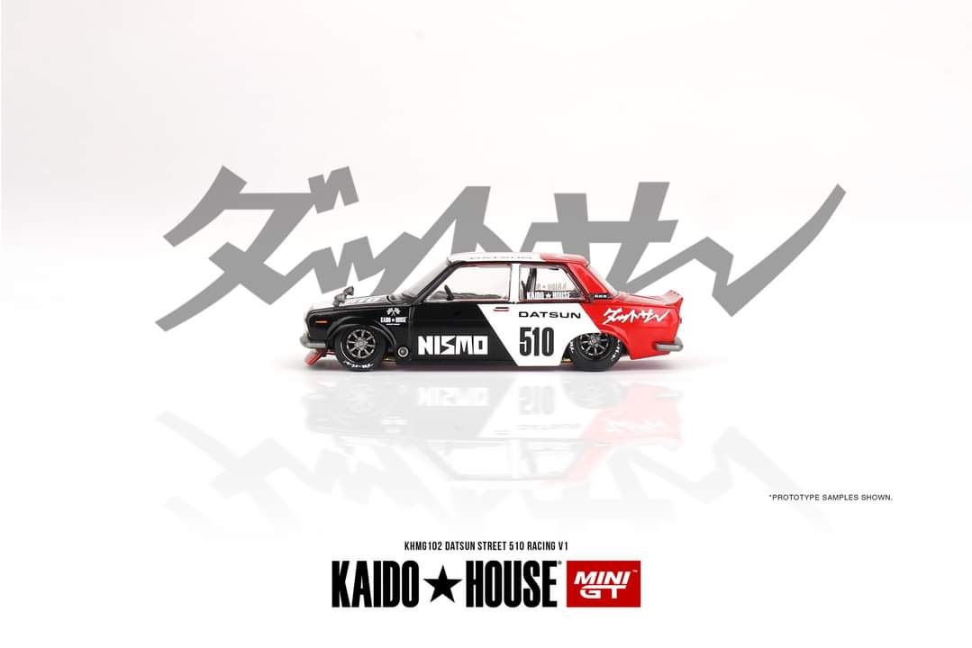 (Pre-Order) Mini GT x Kaido House Datsun KAIDO 510 Sedan Racing V1 1:64 KHMG102