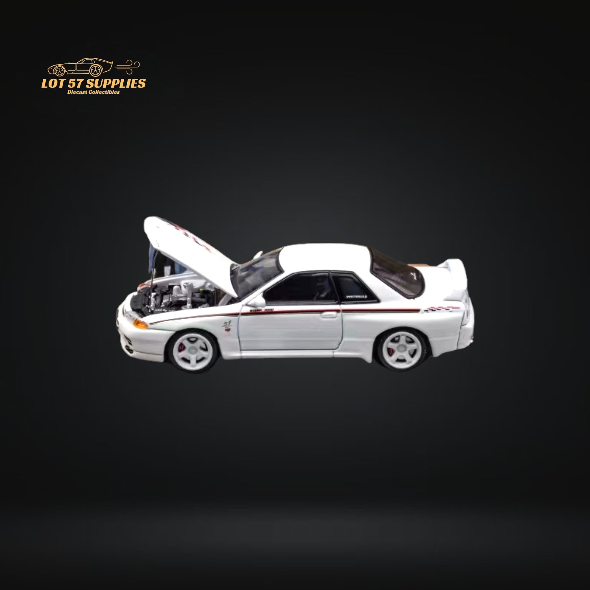 Focal Horizon Nissan Skyline R32 GT-R 3rd Gen Nismo S-Tune White Nismo Livery 1:64