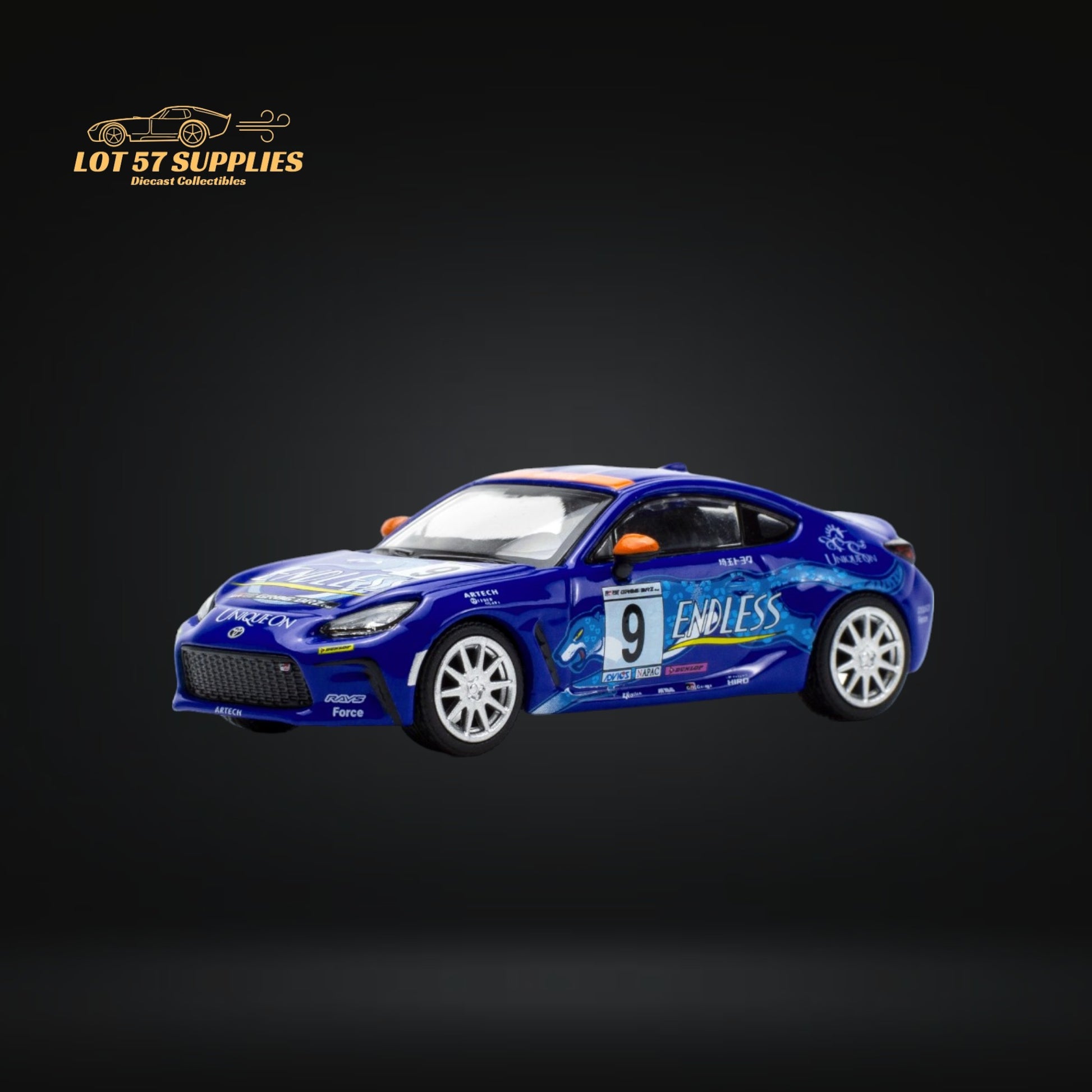 Pop Race Toyota GR86 ENDLESS Dark Blue #9 PR640025 1:64