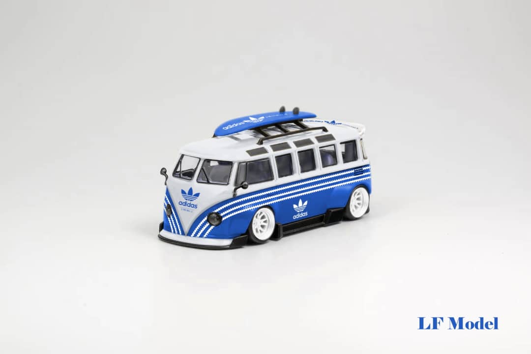 LF Model Volkswagen T1 Kombi with Surfboards Blue/White 1:64