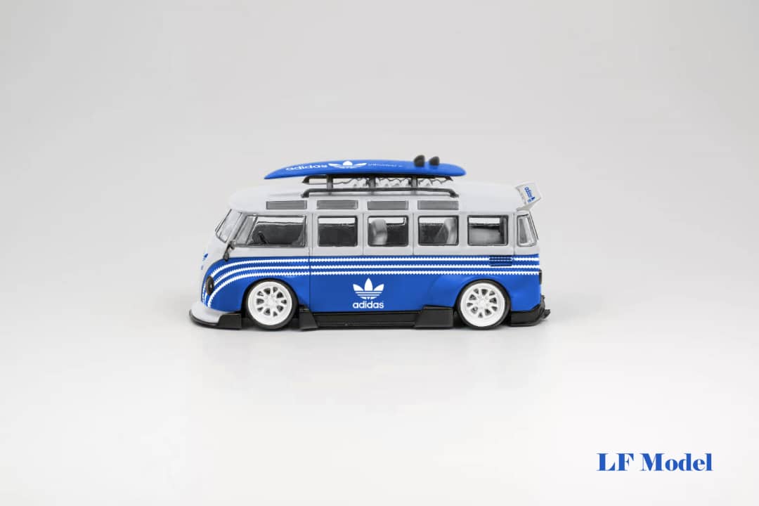 LF Model Volkswagen T1 Kombi with Surfboards Blue/White 1:64