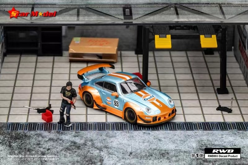 Star Model Porsche RWB 993 GT Wing RLC Gulf #93 1:64