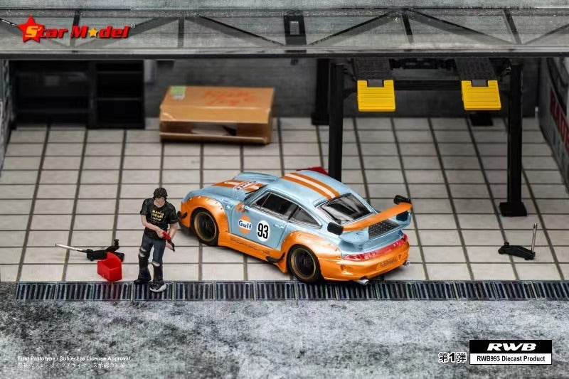 Star Model Porsche RWB 993 GT Wing RLC Gulf #93 1:64