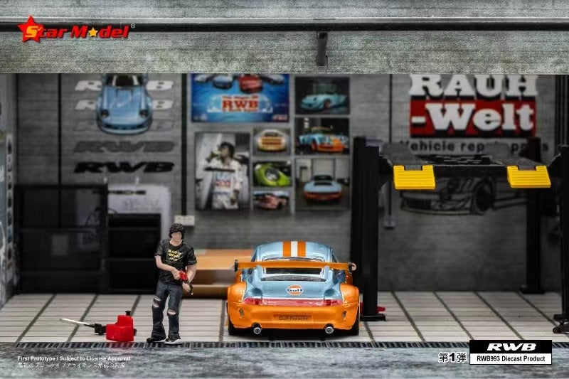 Star Model Porsche RWB 993 GT Wing RLC Gulf #93 1:64