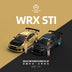 TimeMicro Subaru Impreza WRX-STI BLACK / GOLD 1:64
