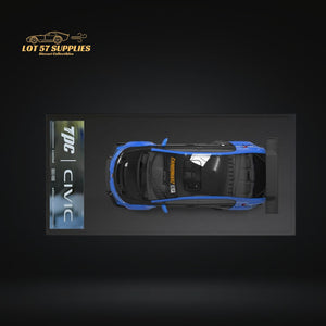 TimeMicro Honda Civic FD2 Modified Blue WideBody CARBOMARZ Ordinary Version 1:64