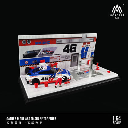 MoreArt AutoMobile Repair Workshop BRE DATSUN Livery 1:64 MO641083