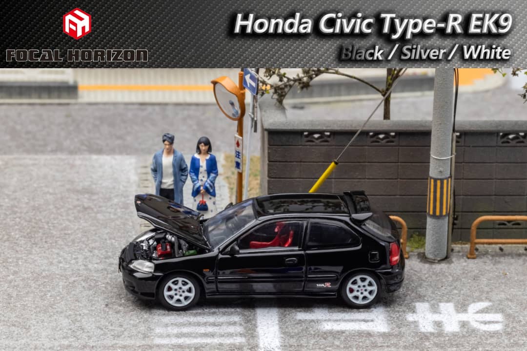 Focal Horizon Honda Civic Type-R EK9 1st Generation in Black 1:64